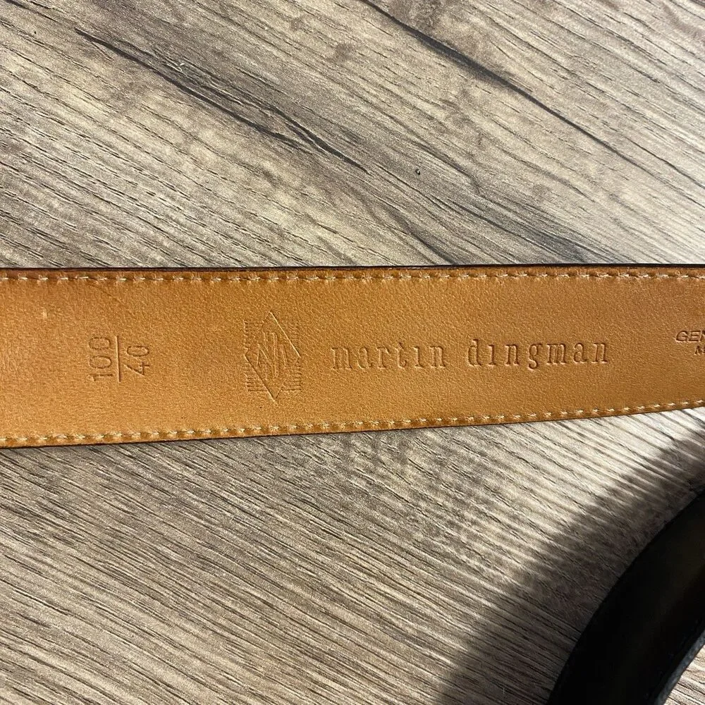 Martin Dingman Genuine Calfskin Black Belt 40 Made by Hand In America 10050